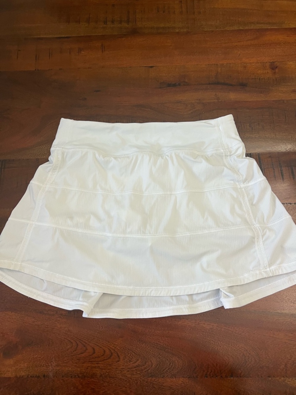 Lululemon Pace Rival Skirt White Size 4 Tall 15” Tennis Golf Athletic Skort Line